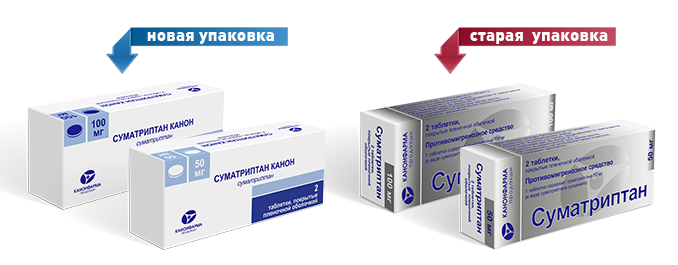 СУМАТРИПТАН 100мг N10 таб. покрытые пленочной оболочкой Канонфарма