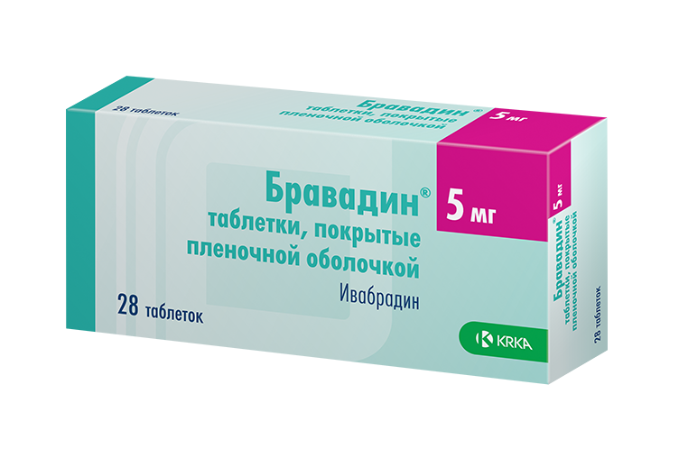 БРАВАДИН 5мг N28 таб. покрытые пленочной оболочкой КРКА-Рус