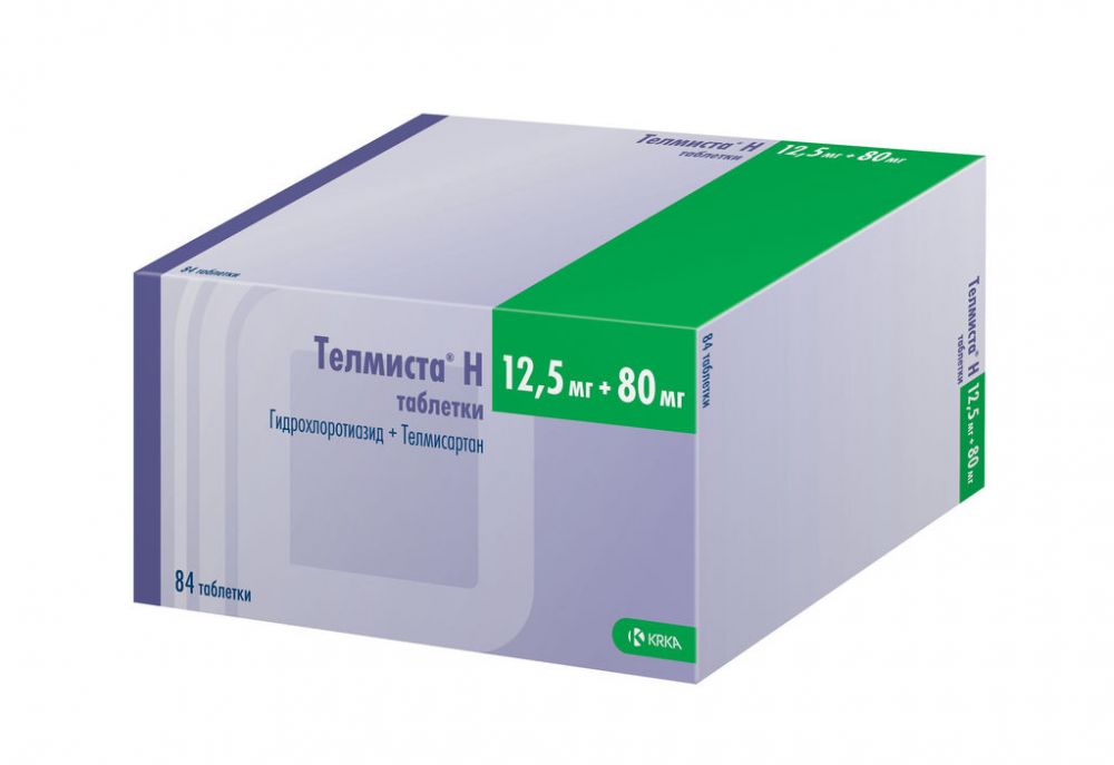 ТЕЛМИСТА Н 12,5мг+80мг N28 таб. КРКА, д.д., Ново место