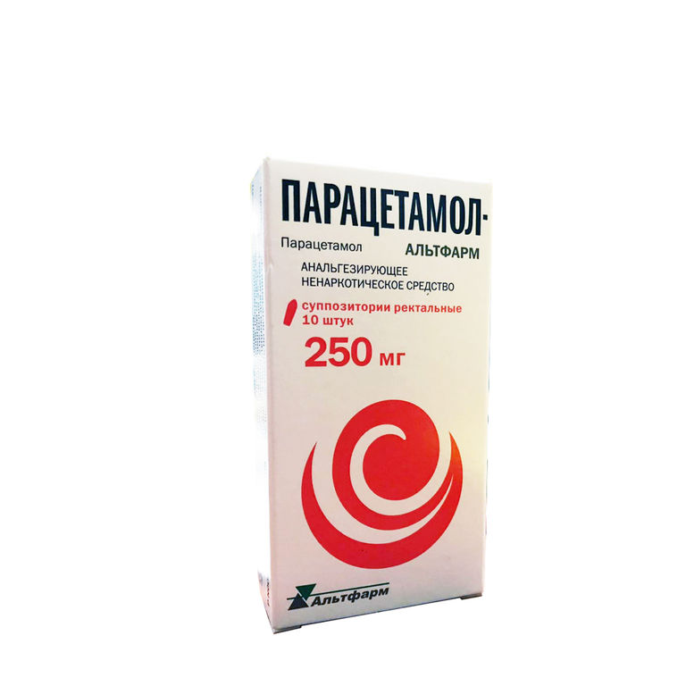 ПАРАЦЕТАМОЛ-АЛЬТФАРМ 250мг N10 суппозитории ректальные Альтфарм