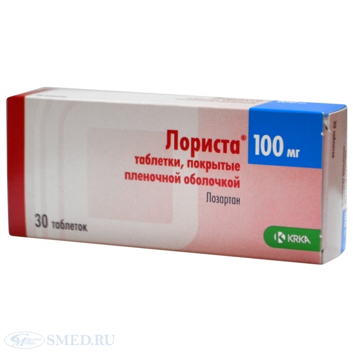 ЛОРИСТА 100мг N30 таб. КРКА, д.д., Ново место