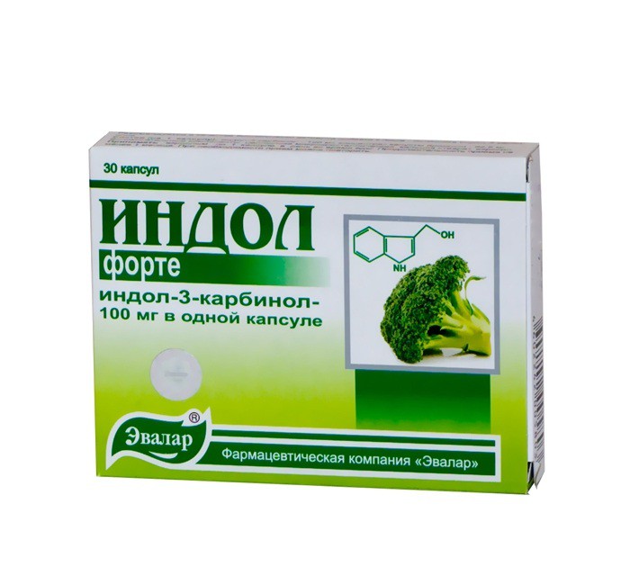 ИНДОЛ ФОРТЕ капс. 100мг N30 Эвалар ЗАО