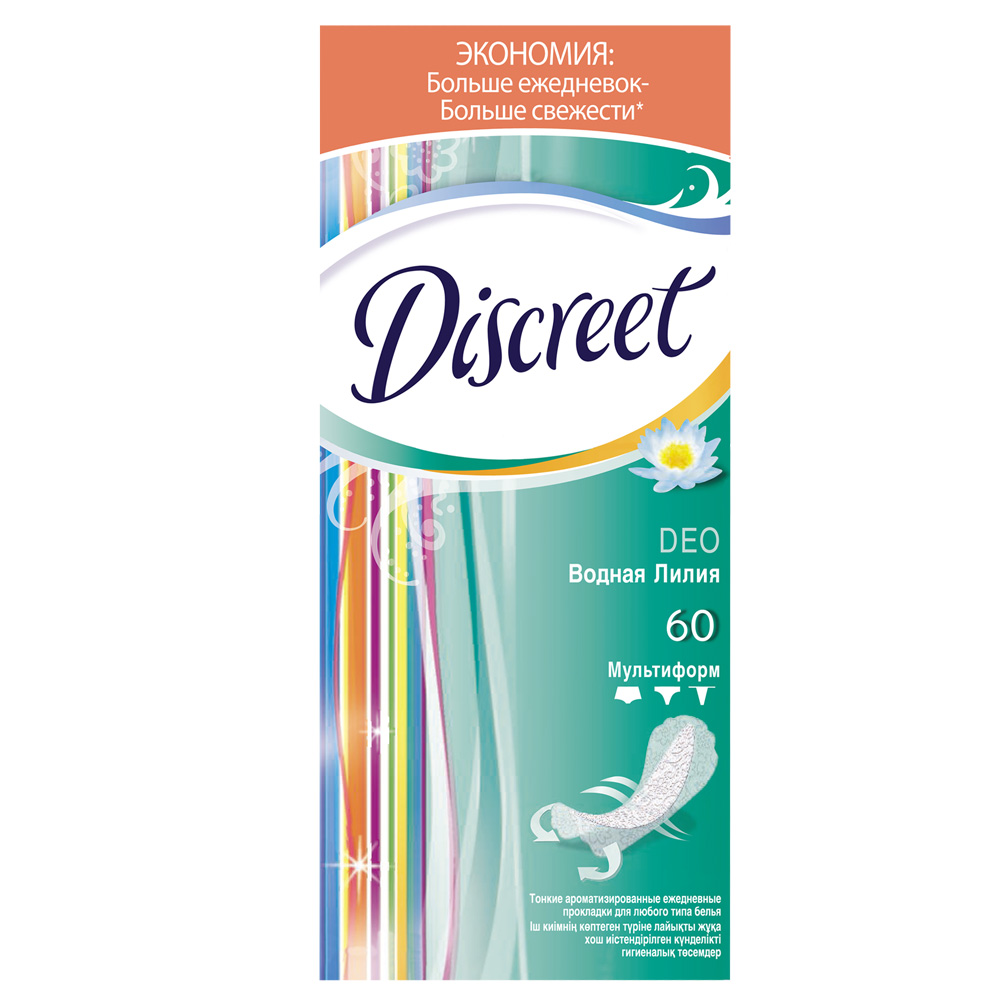 ДИСКРИТ прокладки ежедневные Водная лилия Део Мультиформа N60 Procter and Gamble