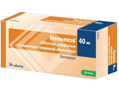 НОЛЬПАЗА 40мг N56 таб. кишечнорастворимые, покрытые пленочной оболочкой КРКА-Рус