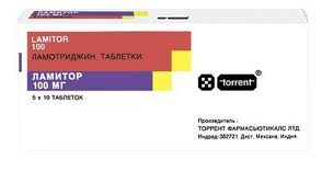ЛАМИТОР 100мг N50 таб. Torrent Pharmaceuticals Ltd