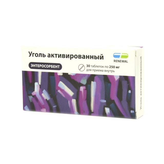 УГОЛЬ АКТИВИРОВАННЫЙ 250мг N30 таб. Обновление Реневал ПФК