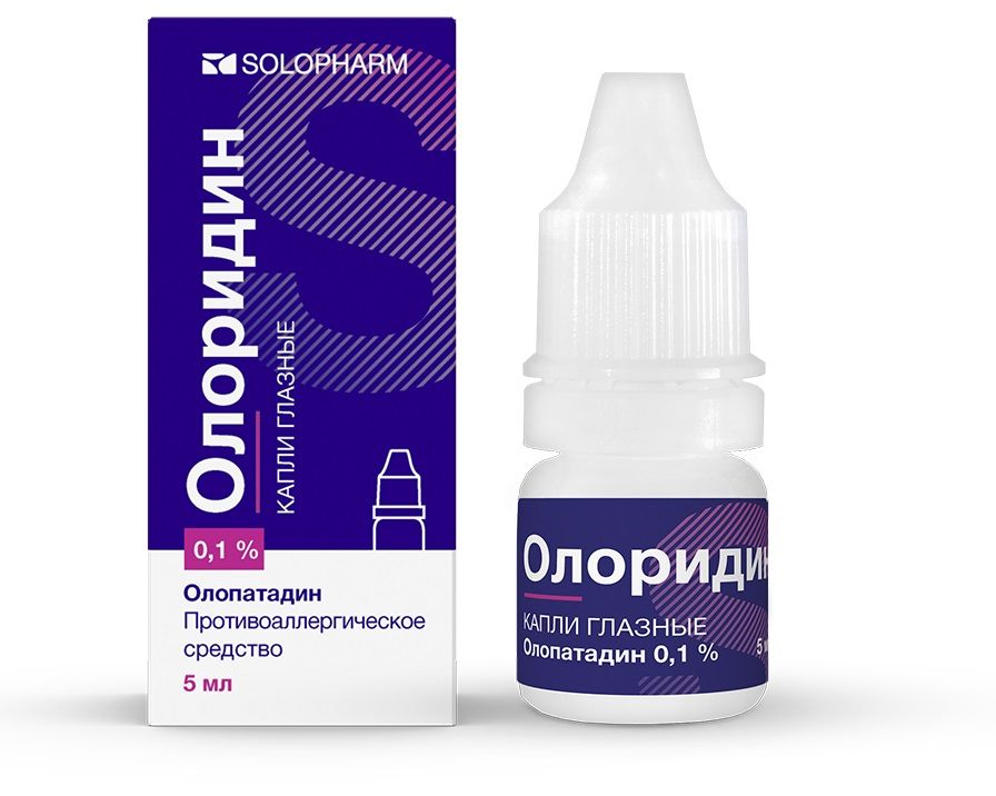 ОЛОРИДИН 0,1% 5мл капли глазные Гротекс ООО