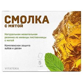 ВИТАТЕКА смолка жевательная лиственничная Мята 0,8г N5 Алтайский нектар