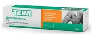 ДИКЛОФЕНАК-ТЕВА 1% 40г гель д/наружного применения Merckle