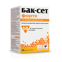 БАК-СЕТ ФОРТЕ капс. 0,21г N10 Probiotics International Ltd.