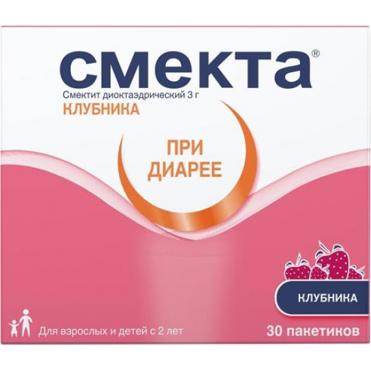 СМЕКТА 3г (3,76г) N30 порошок д/приготовления суспензии д/приема внутрь Клубничный Бофур Ипсен Индастри