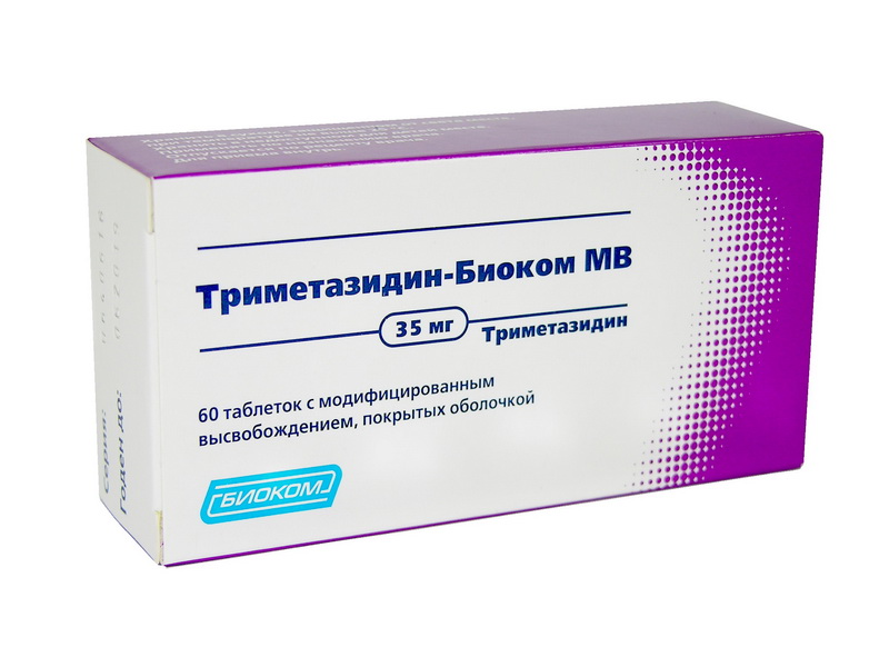 ТРИМЕТАЗИДИН-АКОС МВ 35мг N30 таб. с модифицированным высвобождением, покрытые оболочкой Биоком АО