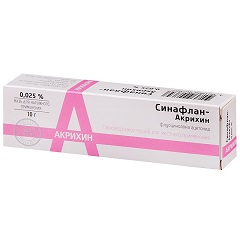 СИНАФЛАН-АКРИХИН 0,025% 10г мазь д/наружного применения АКРИХИН АО