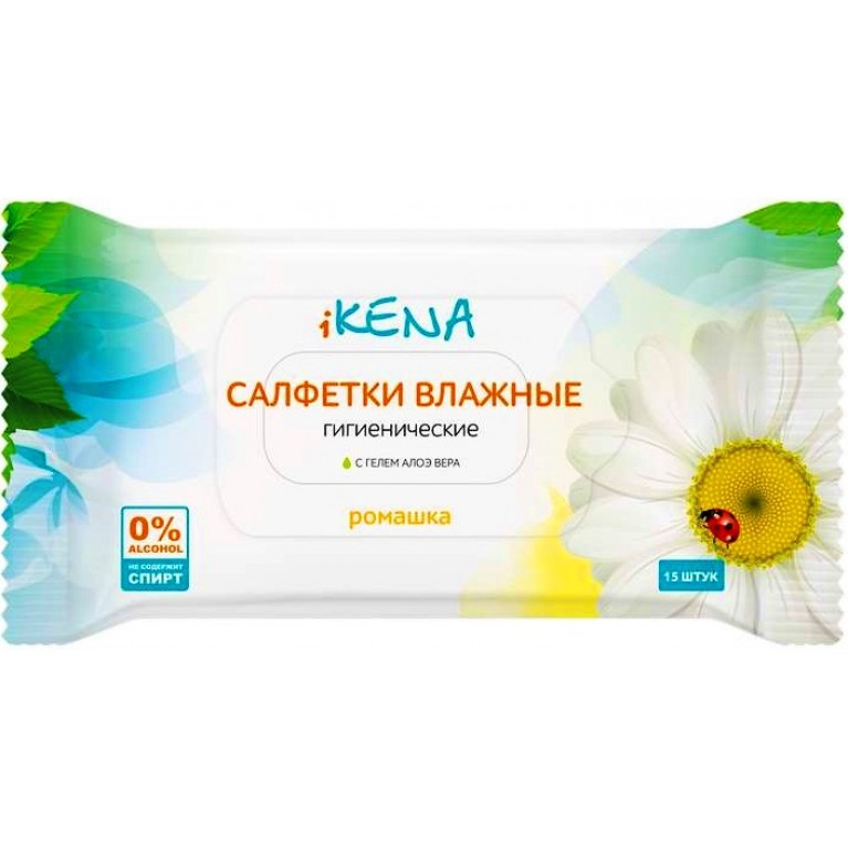 ИКЕНА салфетки влажные гигиенические Ромашка N15 Гранд А.В.