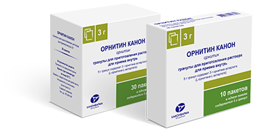 ОРНИТИН КАНОН 3г N10 гранулы д/приготовления раствора для приема внутрь Канонфарма