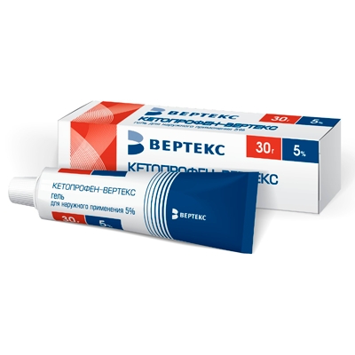 КЕТОПРОФЕН-ВЕРТЕКС 5% 30г гель д/наружного применения Вертекс АО