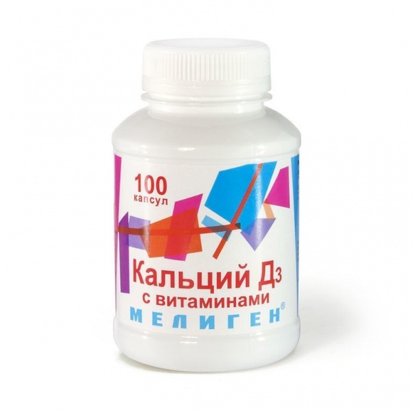 КАЛЬЦИЙ Д3 С ВИТАМИНАМИ МЕЛИГЕН таб. N100 Мелиген ФП ЗАО