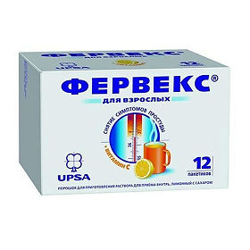 ФЕРВЕКС 13,1г N12 порошок д/приготовления р-ра д/приема внутрь Лимон с сахаром УПСА САС