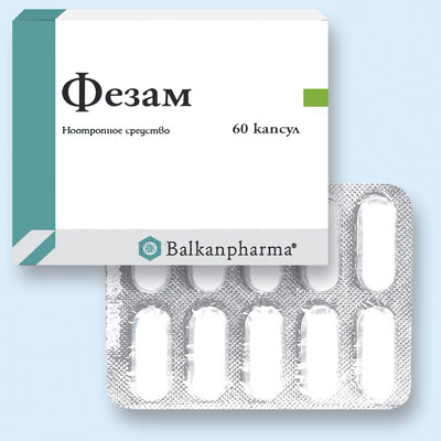 ФЕЗАМ 400мг+25мг N60 капс. Балканфарма-Дупница АД