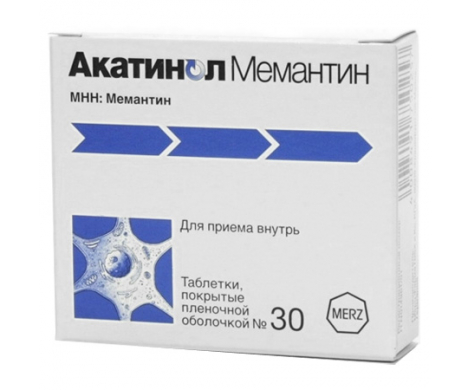 АКАТИНОЛ МЕМАНТИН 10мг N30 таб. покрытые пленочной оболочкой Merz Pharma GmbH and Co. KGaA АКАТИНОЛ МЕМАНТИН 10мг N30 таб. покрытые пленочной оболочкой Merz Pharma GmbH and Co. KGaA