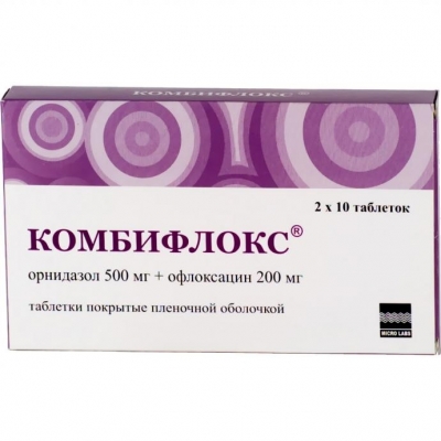 КОМБИФЛОКС N20 таб. покрытые пленочной оболочкой Микро Лабс Лимитед