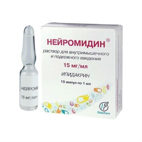 НЕЙРОМИДИН 15мг/мл 1мл N10 р-р для в/м и п/к введения амп. Олайнфарм