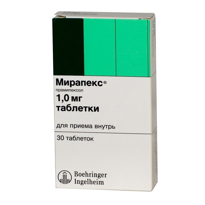 МИРАПЕКС 0,25мг N30 таб. Берингер Ингельхайм Фарма ГмбХ и Ко.КГ