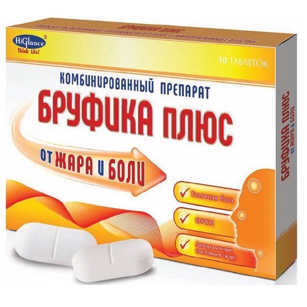 БРУФИКА ПЛЮС 400мг+325мг N10 таб. Хайгланс Лабораториз Пвт.Лтд.