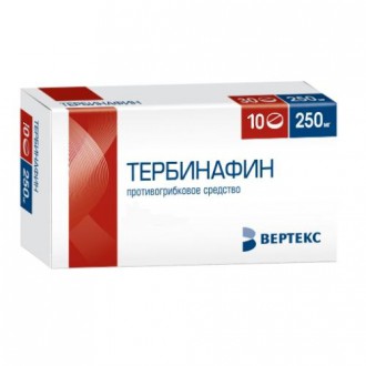ТЕРБИНАФИН-ВЕРТЕКС 250мг N10 таб. ВЕРТЕКС АО