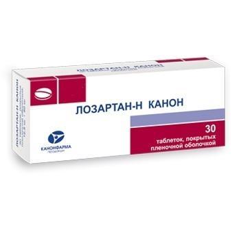 ЛОЗАРТАН-Н КАНОН 12,5мг+50мг N30 таб. покрытые пленочной оболочкой Канонфарма