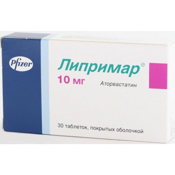 ЛИПРИМАР 10мг N30 таб. покрытые пленочной оболочкой Пфайзер Фармасьютикалз ЭлЭлСи
