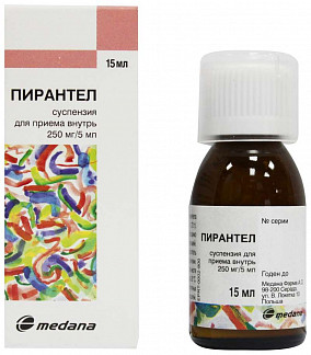 ПИРАНТЕЛ 250мг/5мл 15мл суспензия д/приема внутрь Medana Pharma Польша