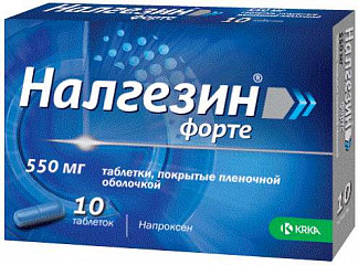 НАЛГЕЗИН ФОРТЕ 550мг N10 таб. покрытые пленочной оболочкой Крка, Дд, Ново место