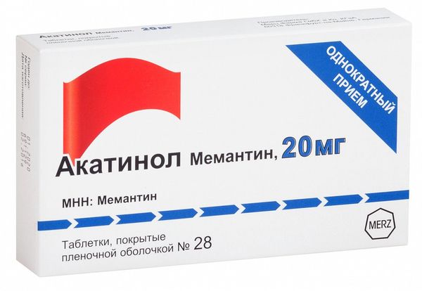 АКАТИНОЛ МЕМАНТИН 20мг N28 таб. покрытые пленочной оболочкой Merz Pharma GmbH and Co. KGaA АКАТИНОЛ МЕМАНТИН 20мг N28 таб. покрытые пленочной оболочкой Merz Pharma GmbH and Co. KGaA