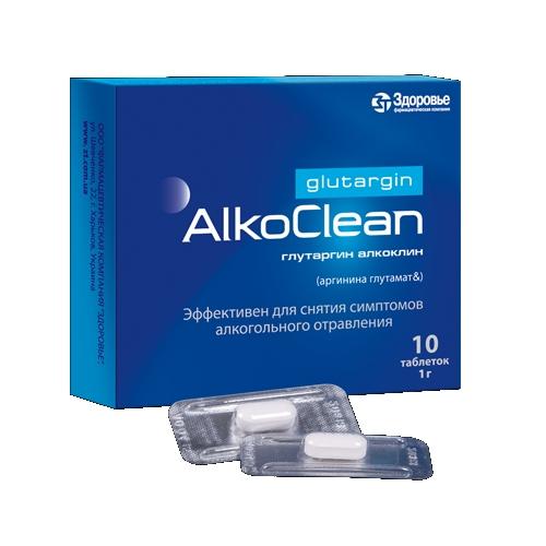 ГЛУТАРГИН АЛКОКЛИН 1г N10 таб. Здоровье Фарм. компания ООО (Украина)