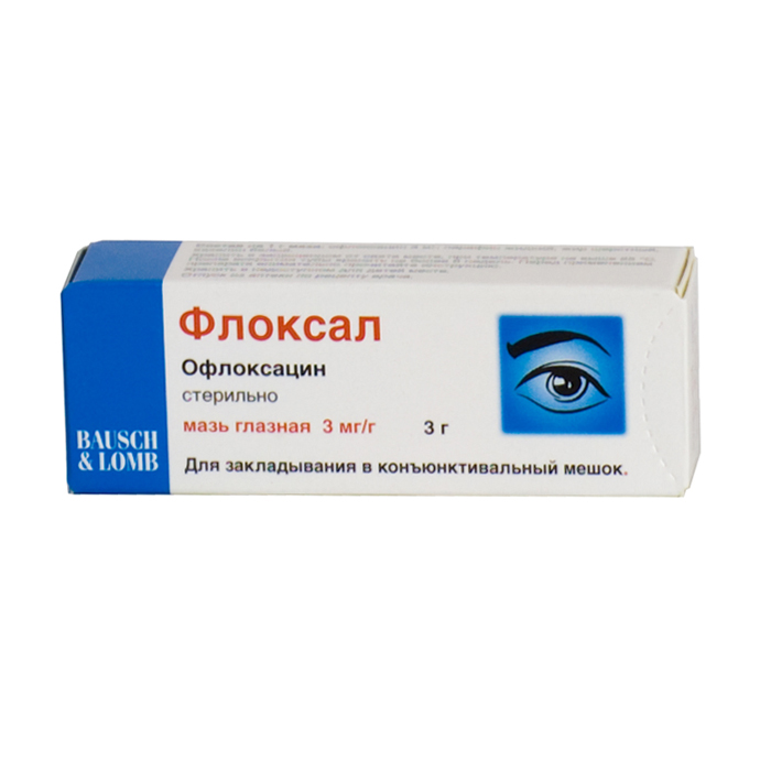 ФЛОКСАЛ 0,3% 3г мазь глазная Dr.Gerhard Mann Chem.-Pharm. Fabrik GmbH