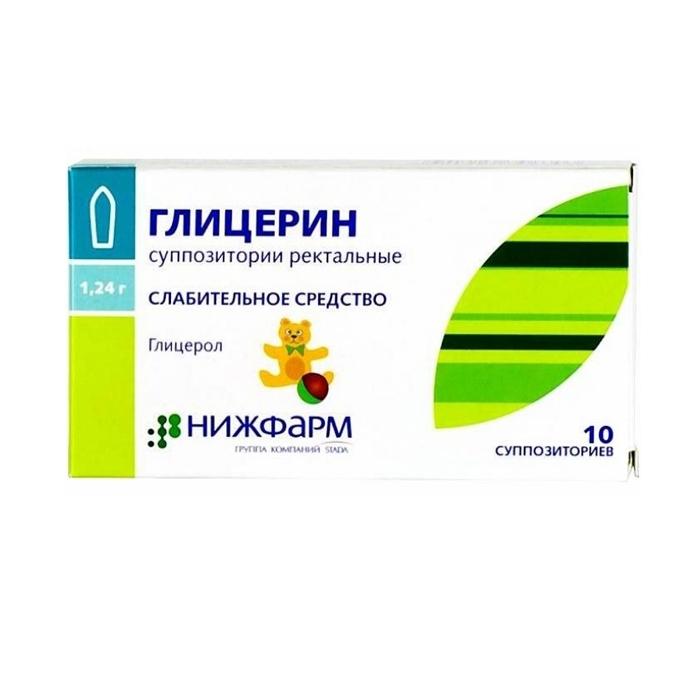 ГЛИЦЕРИН 1,24г N10 суппозитории ректальные д/детей Нижфарм