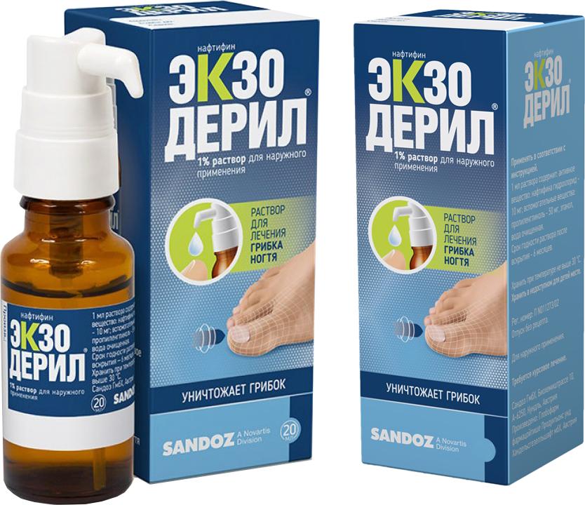 ЭКЗОДЕРИЛ 1% 30мл р-р д/наружного применения Глобофарм фармацойтише Продуктьонс унд Хандельсгезелльшафт мбх