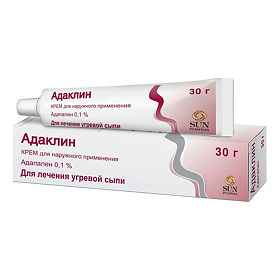 АДАКЛИН 0,1% 30г крем д/наружного применения Сан Фармасьютикал Индастриз Лтд